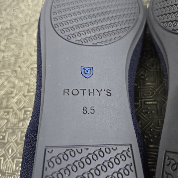 🐢 ROTHY'S The Square Toe Flats in Navy NWOT Size W8.5 - Picture 8 of 12